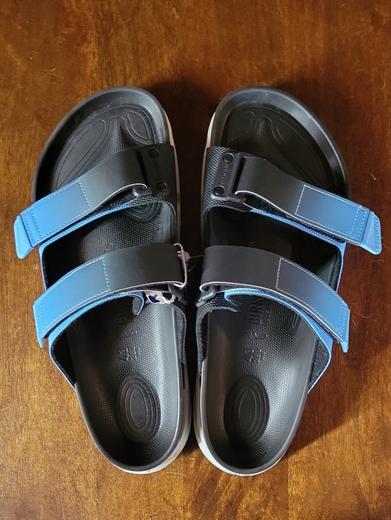 NWT Birkenstock Men\'s Atacama Futura Sky Blue Birko-Flor 43